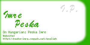 imre peska business card